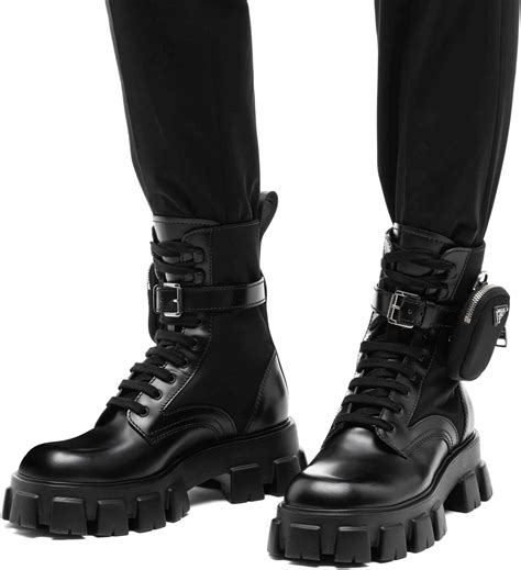 prada ankle pouch combat boots.